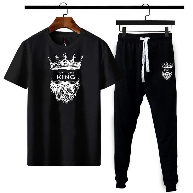Men's Summer Track Suit – Lightweight and Breathable – (KING BLACK)
