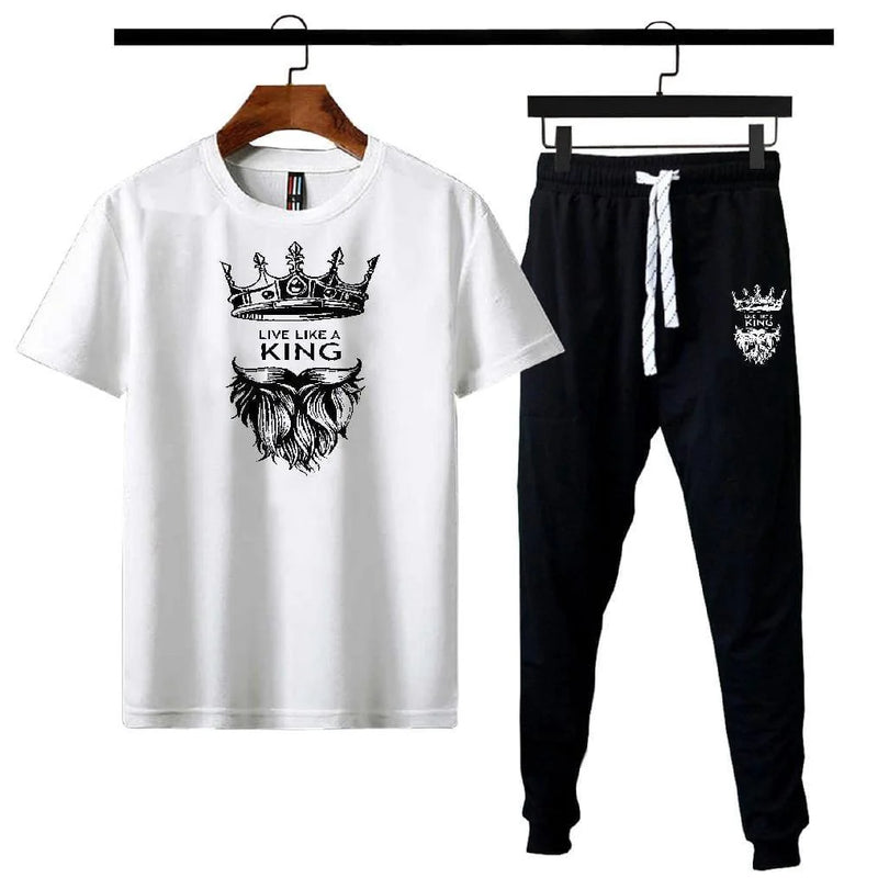 Men's Summer Track Suit – Lightweight and Breathable – (KING White)