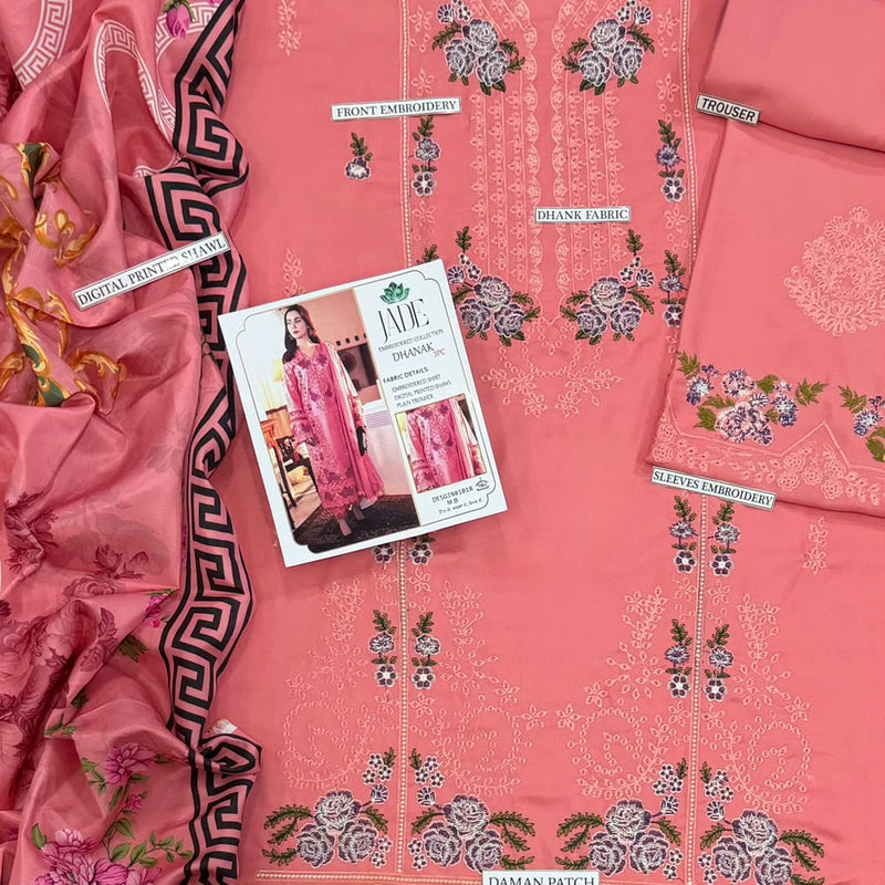 URGE - PURE DHANAK 3PC EMBROIDERED